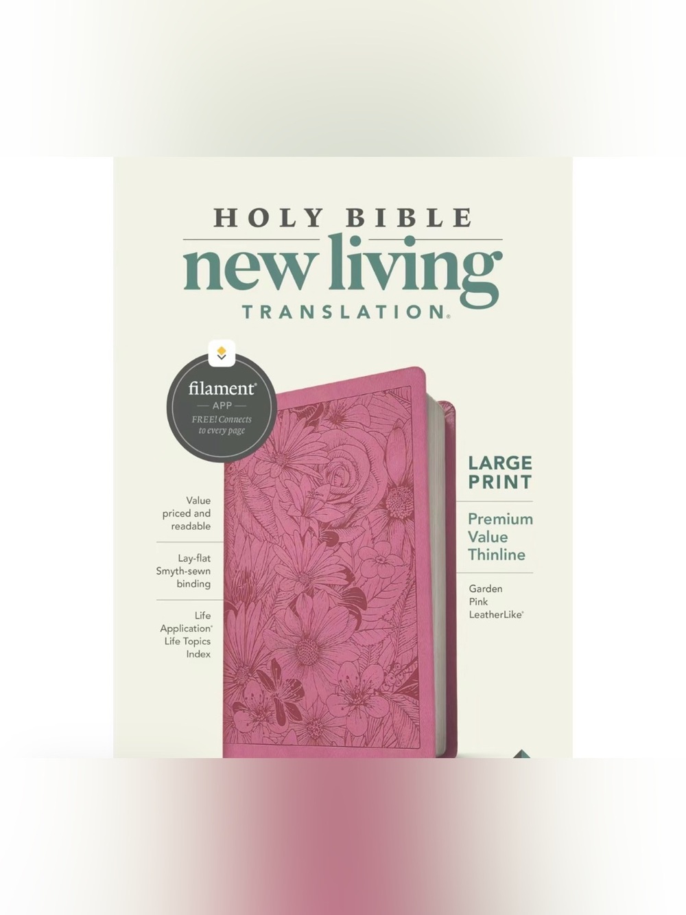 Holy Bible - Garden Pink Large Print
